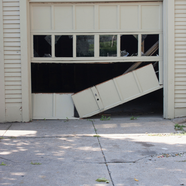 broken garage door